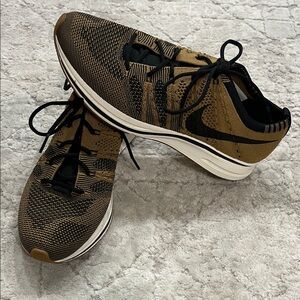 Nike Flyknit Low-Profile Sneakers in Brown and Black